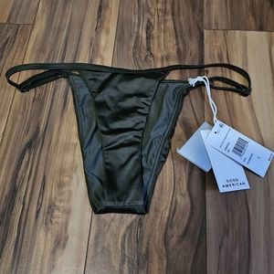 Good American Bikini Bottom Green Stormy Size 0